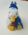 Aflac Talking Duck 10 Stuffed Animal Plush Red Heart 2017 Blue Scarf