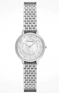 Emporio Armani Silver Stainless Steel Band Mother Of pearl Dail Ladies AR2511 - Picture 1 of 12