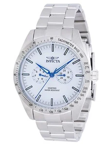 Invicta Specialty acero inoxidable esfera blanca cuarzo 45975 reloj para hombres - Imagen 1 de 3
