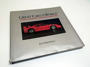 Grandes autos del mundo de Jon Pressnell ©1992 folleto de libro de tapa dura - Imagen 1 de 2