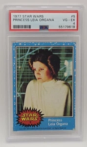1977 Star Wars #5 Princess Leia Organa PSA VG-EX 4 - Picture 1 of 2