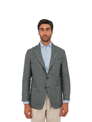 $1650 RUBINACCI NAPOLI Green Jacket Sport Coat Wool / Linen 40 US / 50 EU - Image 1 of 4