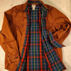 LL Bean Hurricane Hemd Herren Medium weinrot rot Flanell gefüttert Knopfleiste Shacket - Bild 1 von 18