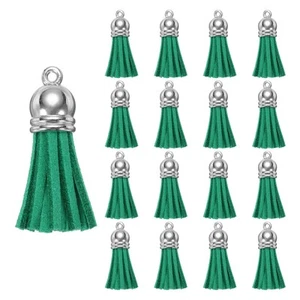 200 Pcs Keychain Tassels Bulk Leather Tassels for Crafts Light Green - Bild 1 von 5