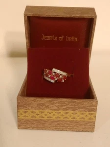 9ct Gold Diamond And Ruby Ring Large Size U And A Half 2.67 Grams. - Picture 1 of 8