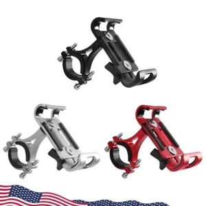 Motorcycle Bike Phone Holder Aluminum Anti-slip Bracket GPS Clip Phone Stands - Photo 1 sur 21