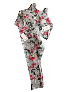 Stampa Athleta Elation leggings stretti e top coltura consapevole*3X Plus*grigio/rosa *$163 - Foto 1 di 7