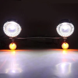 Passing Spot Light Bar with Turn Signals for Harley XL Sportster 1200 883 Custom - Picture 1 of 12