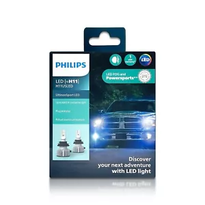 Philips H11 UltinonSport LED Bulbs 11362ULSX2 Low Beam Fog 12V 24V | Pack of 2 - Picture 1 of 8