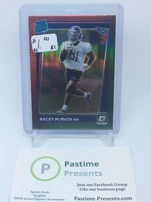 2021 Donruss #P-316 Racey McMath Red/Green Prizm Rated Rookie RC Tennessee Titan - Image 1 of 2