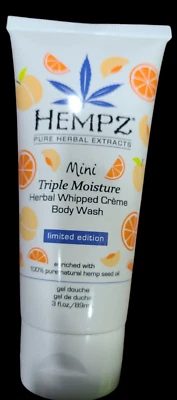 Hempz Mini TRIPLE MOISTURE Herbal Whipped Creme Body Wash LTD ED 3 fl oz - Image 1 of 3