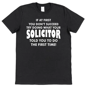 Camiseta de abogado si al principio no tienes éxito regalo divertido unisex ley legal - Imagen 1 de 1