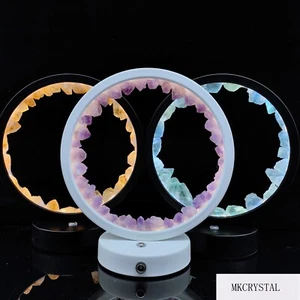 Crystal Stone Lamp USB Light Home Decor Removing Negative Energy Crystal Gift - Imagen 1 de 21
