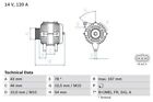 BOSCH Alternator for Ford Focus TDCi 90 GPDA/HHDA/HHDB 1.6 (07/2004-07/2012)