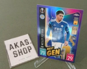 Wesley Fofana Next Gen # 168 Purple 027/ 299 2021/ 2022 TOPPS Chrome Match Attax - Picture 1 of 3