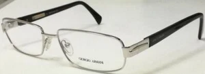 GIORGIO ARMANI GA714 84J SILVER BLACK METAL EYEGLASSES FRAME 54-16-140 RX ITALY - Picture 1 of 1