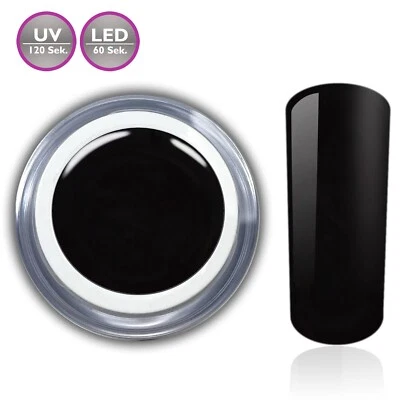 Glossy Farbgel Schwarz ohne Schwitzschicht Led Uv-Gel Nagelgel Nailart Nails - Bild 1 von 4
