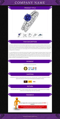 eBay Listing Templates Mobile Responsive HTTP 2019 Secure for Jewelry Watches - Image 1 of 4