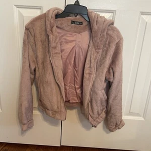 Shein fuzzy pink bomber size xs - Picture 1 of 3