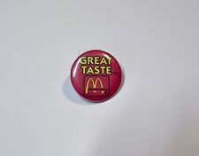 Vintage 1984 Red Great Taste Pinback Button New Old Stock (NOS)