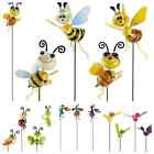 GARDEN ANIMAL FAIRIES ON METAL STICK ORNAMENT DECORATION  BEES BUTTERFLY 50-60cm
