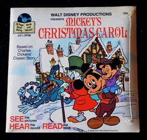MICKEY'S CHRISTMAS CAROL- 7"- 33 1/3 - SEALED RECORD - 24 PAGE READ ALONG BOOK - Picture 1 of 2