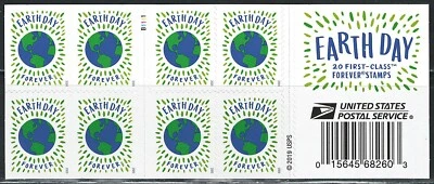 Mint US Earth Day Booklet Pane of 20 Forever Stamps Scott# 5459 (MNH) - Image 1 of 2