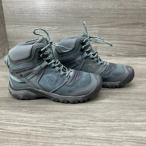 Keen Ridge Flex Mid Boots Womens Sz 9.5 Waterproof Hiking Grey Boot NEW (KZ5) - Picture 1 of 6