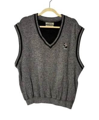 Guess Country Club Gray Sweater Vest Micky Mouse Golf Disney Embroidered Size XL - Image 1 of 4