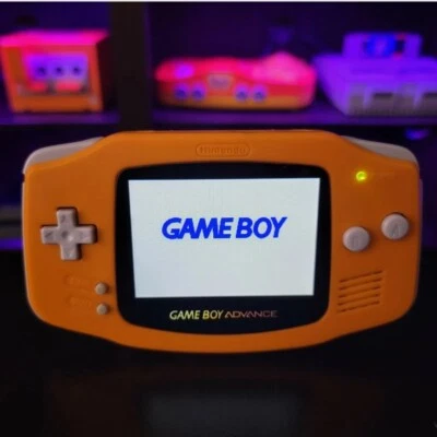 Bateria recarregável Orange Game Boy Advance GBA console iPS V5 retroiluminada USB-C  - Imagem 1 de 4