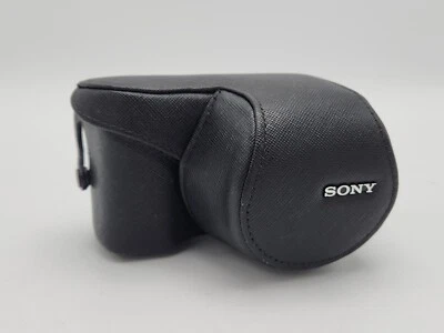 Sony LCS-EML1A LCS-EMB1A Leather Camera Case / Lens Jacket - Black - Image 1 of 4
