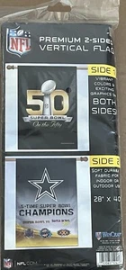 Dallas Cowboys NFL Team 28x40” Premium vertical flag 5-Time Super Bowl Champions - Picture 1 of 2