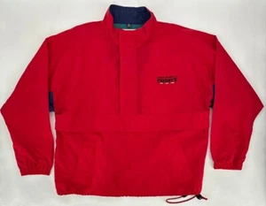 Vintage TGIF Jacket Mens XL Red Fridays Windbreaker 1/2 Zip 80s Gear For Sports - Picture 1 of 18