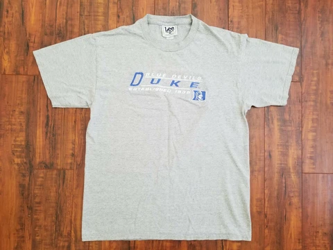 Vintage Duke Blue Devils Lee Sport Grey T-Shirt - Men's Large Cover