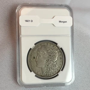1921 D Morgan Silver Dollar Slabbed $1 Coin - Picture 1 of 4