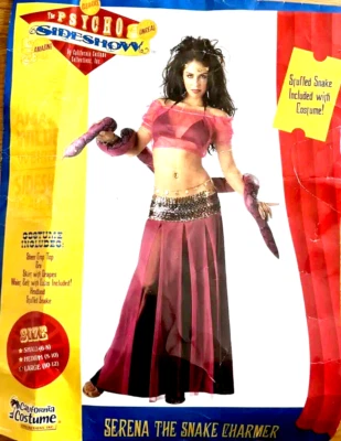 California Costume Serena The Snake Charmer Psycho Sideshow Women's Large READ - Image 1 of 4