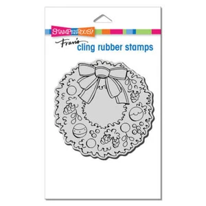 Stampendous Cling Stamp - PINECONE WREATH - Picture 1 of 2