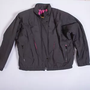 Izzi Womans Casual Black Jacket Size Medium Zip Pockets - Picture 1 of 7