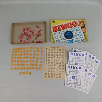 Vintage 50s Whitman Publishing 1958 Bingo 20 Card Set with Numbers #2815 - Image 1 of 4