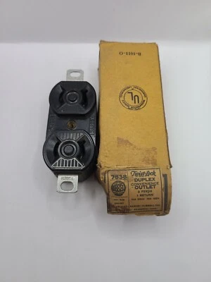 NOS HUBBELL HBL7538 TWIST LOCK RECEPTACLE 10a 250v 15a 125v 7538 - Image 1 of 4