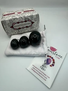 Certified Nephrite Jade Crystal yoni set 3pcs Women Kegel Exercises - Picture 1 of 8