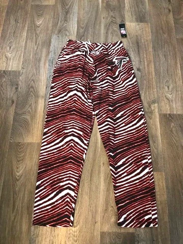 Zubaz Atlanta Falcons Men's Zebra Left Hip Logo Pants Size LARGE NWT FAST SHIP Cover
