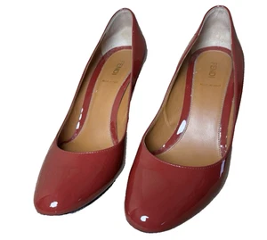Fendi Pumps Burgunder Lackleder Gr. 39 runde Spitze - Bild 1 von 7