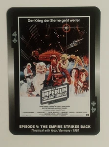 2009 Star Wars Filmplakat Spielkarte Das Imperium schlägt zurück 4 Clubs - Bild 1 von 2