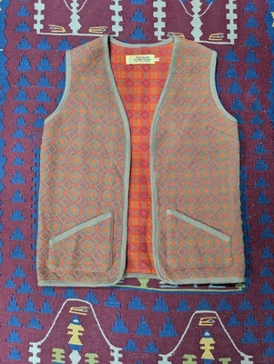 VTG Welsh Separates Wool Vest, 38 / Medium, Wool Tapestry Gilet - Image 1 of 4