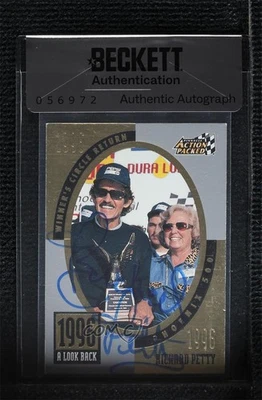 BAS 1997 Pinnacle Action Packed 1996 A Look Back Richard Petty #67 Authentic HOF - Image 1 of 2