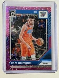 2024-25 Panini Donruss Optic Chet Holmgren Pink Glitter/275 Thunder - Imagen 1 de 2
