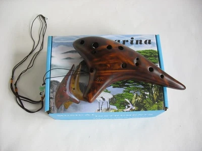 Genround Zelda OcarinaWind Alto C 12 agujeros marrón cerámica/cerámica con estuche caja libro Foto 1 de 4
