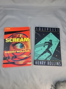Henry Rollins 2 Book Lot Solipsist & Eye Scream - Picture 1 of 4