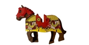 Lego Castillo Marrón Caballo Borde Volantes Caballero Patrón Barding - Imagen 1 de 3